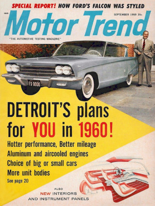 MOTOR TREND 1959 SEPT - FALCON, DAIGH, MG-A, ALPINE